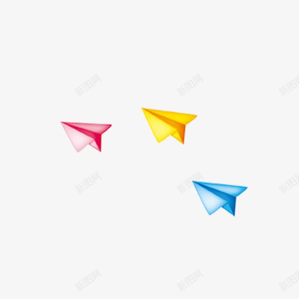 彩色纸飞机png免抠素材_88icon https://88icon.com 卡通 彩色 纸飞机