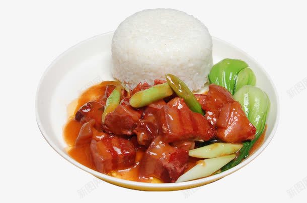 红烧肉饭png免抠素材_88icon https://88icon.com 美食 肉 食物