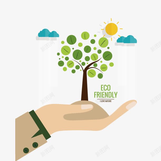 手和树png免抠素材_88icon https://88icon.com 保护环境 手 手掌树 树