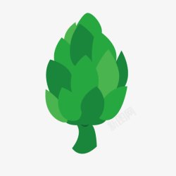 绿色树苗植物图案素材
