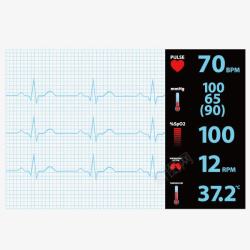 心电图医疗矢量图素材