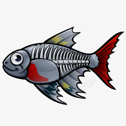 卡通手绘鱼类动物矢量图素材
