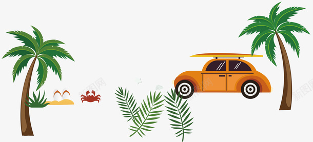 绿色简约树木汽车装饰图案png免抠素材_88icon https://88icon.com 免抠PNG 树木 汽车 简约 绿色 装饰图案