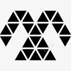 对称的多边形多边形形状对称的小三角形图标高清图片
