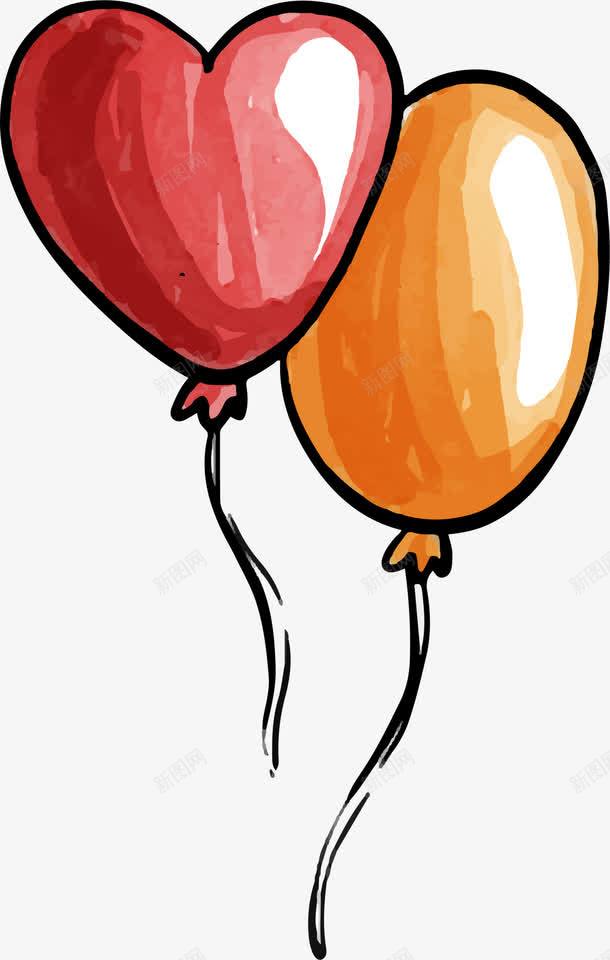 情人节红色爱心气球png免抠素材_88icon https://88icon.com 情人节气球 水彩 漂浮气球 爱心气球 红色气球 红色爱心