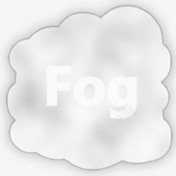 卡通透明云朵雾装饰素材