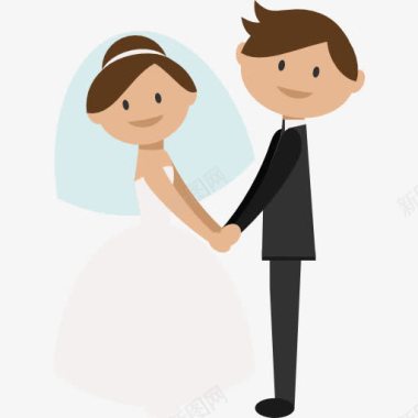 新婚夫妇婚礼图标图标