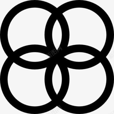 圆形状四界的象征图标图标