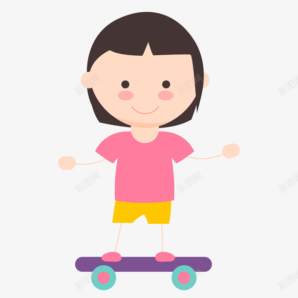 玩滑板的女孩png免抠素材_88icon https://88icon.com 卡通手绘玩滑板女孩矢量素材 卡通玩画板女孩素材 玩滑板的女孩 玩滑板的女孩免费png下载