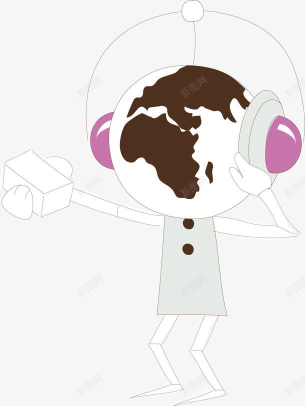 听音乐的小人png免抠素材_88icon https://88icon.com 卡通手绘 听音乐 戴着耳机 矢量插画
