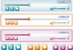 调音按钮播放器按钮矢量图高清图片