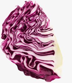 切开的紫色包菜素材