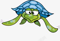 卡通乌龟蓝色海龟素材