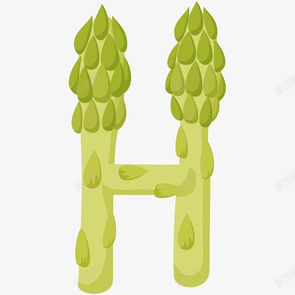 卡通蔬菜水果字母Hpng免抠素材_88icon https://88icon.com 卡通字母 字母H 水果字母 蔬菜字母