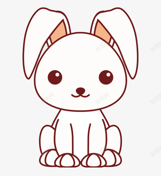 卡通坐着的小狗图png免抠素材_88icon https://88icon.com 乖巧的 动物 卡通 可爱的 坐着的 小狗 插图 长耳朵