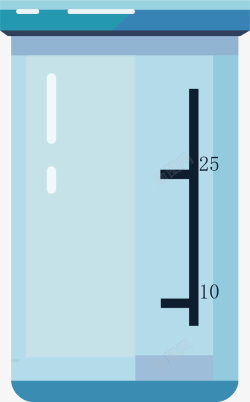 水彩蓝色容量瓶矢量图素材