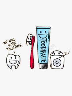 牙齿牙膏牙刷素材