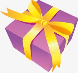 淡紫色的礼物盒素材