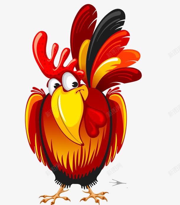 卡通公鸡图画png免抠素材_88icon https://88icon.com 公鸡 卡通画 喜庆 红色公鸡 绘画