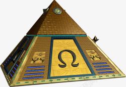 古埃及彩绘金字塔素材
