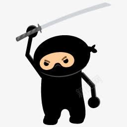 black忍者杀手刀黑色的ninjaicons图标图标