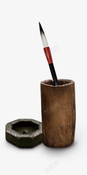 传统的毛笔png免抠素材_88icon https://88icon.com 中国风 传统 古典 毛笔 笔筒