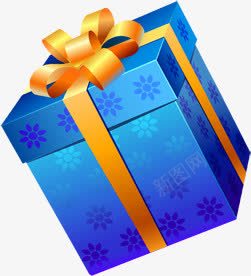 蓝色礼物盒双十二活动好礼png免抠素材_88icon https://88icon.com 双十二 活动 礼物 蓝色