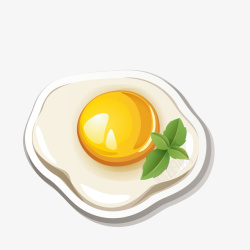 卡通煎蛋食物矢量图素材