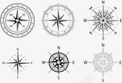线条指南针黑色指南针高清图片