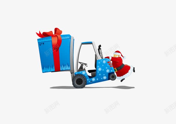 圣诞节送礼物png免抠素材_88icon https://88icon.com 卡车 圣诞老人 圣诞节 送礼物