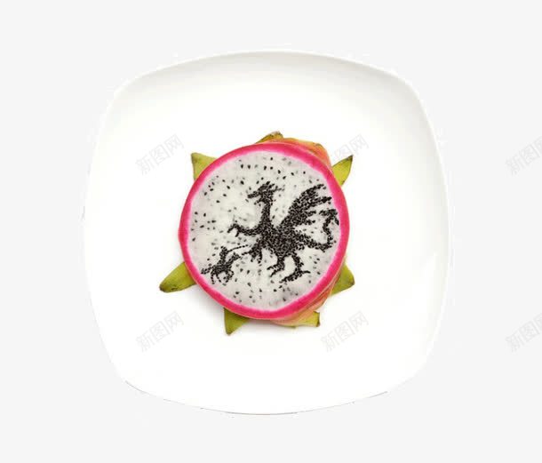 盘子中的火龙果创意png免抠素材_88icon https://88icon.com 创意 火龙果 盘子 美食 艺术