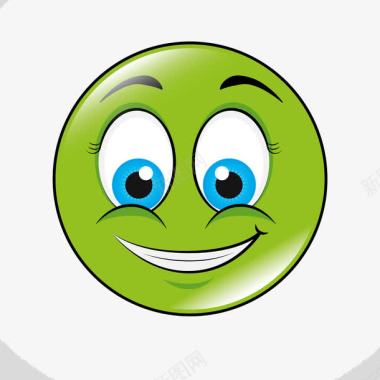 表情葡萄绿色微笑表情图标图标