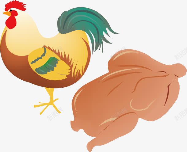 公鸡烤鸡卡通png免抠素材_88icon https://88icon.com 公鸡 卡通 卡通矢量 矢量卡通
