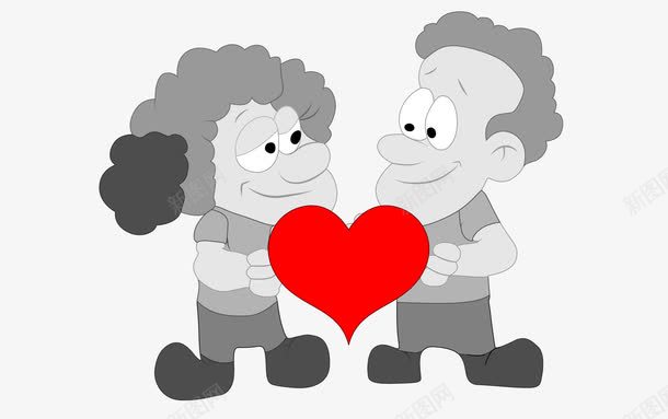 捧着爱心的两个人png免抠素材_88icon https://88icon.com 两个人 卡通手绘 捧着 爱心 爱情