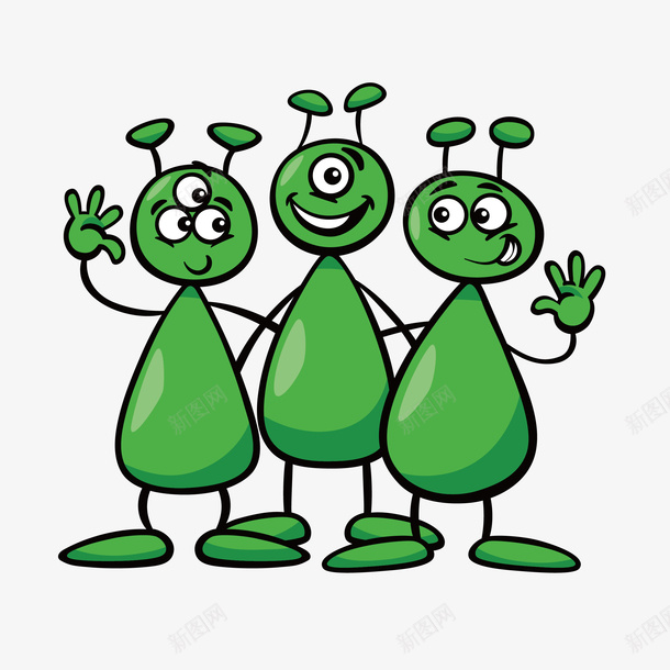 三个绿色的外星人矢量图eps免抠素材_88icon https://88icon.com PNG外星人 三个绿色 外星人 外星人PNG 绿色 绿色外星人 矢量图