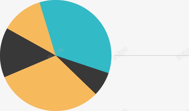 理财饼状图PPT饼状图图标图标