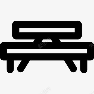 烧烤野餐桌上图标图标