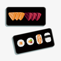 手绘寿司矢量图素材
