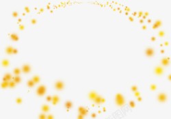 黄色梦幻手绘气泡圆形抽象素材