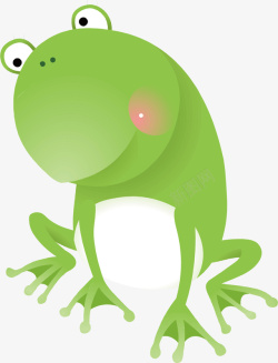 青蛙绿色卡通动物矢量图素材