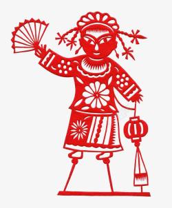 中国传统刺绣踩高跷素材