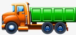 橙色轮子玩具小卡车高清图片