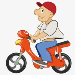骑着电动车骑着电动车的男孩矢量图高清图片