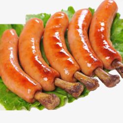 火腿肠烤肉素材