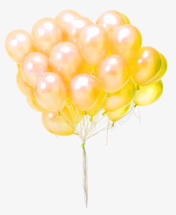 黄色亮光气球装饰图案素材