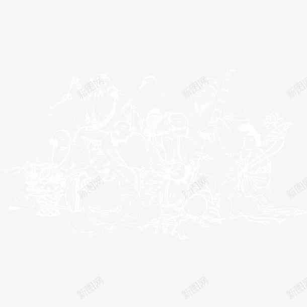 中国古典白描人物图png免抠素材_88icon https://88icon.com 中国风 人物 古典风 国画 孔孟 手绘 民族风 白描