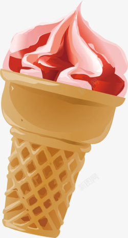 水彩冰淇淋食物矢量图素材