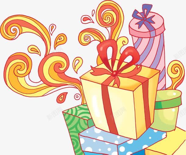 手绘创意礼物惊喜png免抠素材_88icon https://88icon.com 创意 惊喜 礼物