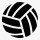 球排球简单的黑色iphonemini图标图标