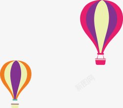 彩色热气球素材
